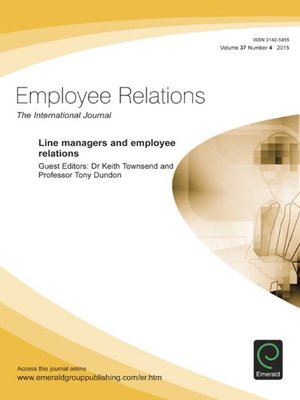 cover image of Employee Relations, Volume 37, Issue 4